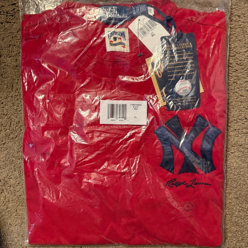 Polo x Yankees MLB Cotton Jersey Shirt NWT